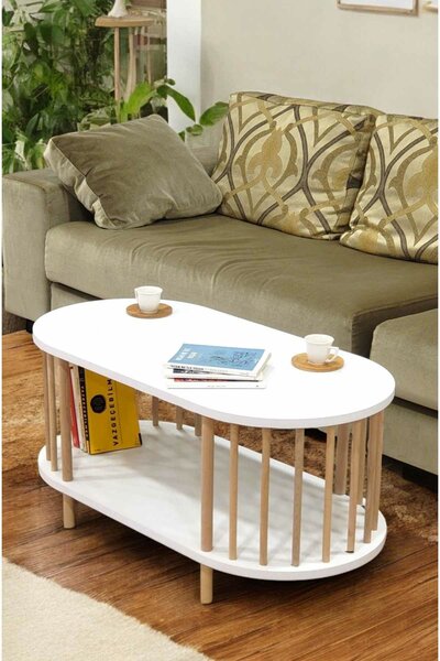 Hanah Home dohányzóasztal, fehér, Peka-0111
