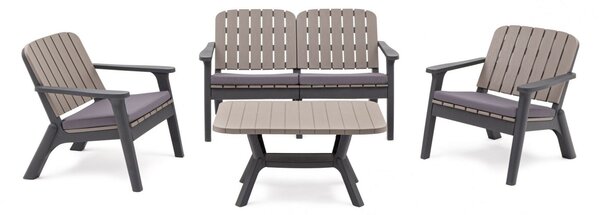 Hanah Home Coffee Table Anthracite Mink Silva - Anthracite, Mink