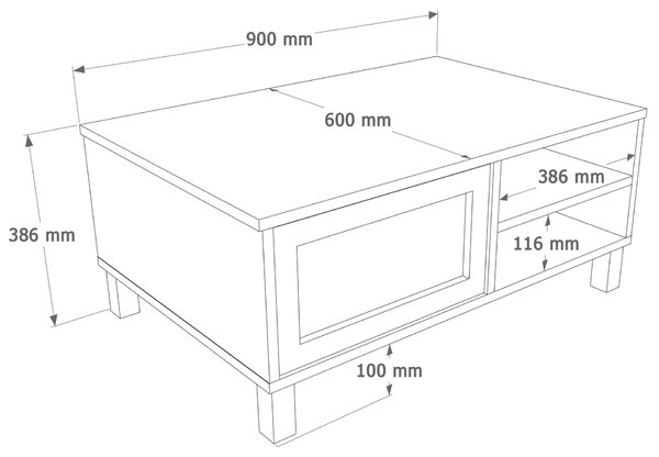 Hanah Home Coffee Table Oak Dune - DN3-SJ