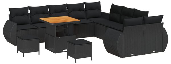 Kerti Kanapé Szett 13 db 13-Ülőhelyek száma Fekete
