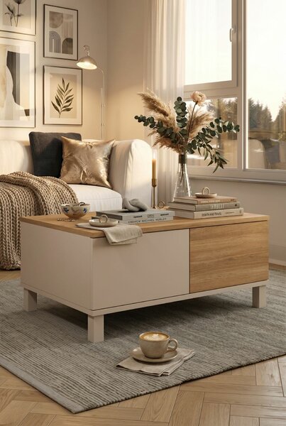 Hanah Home Dohányzóasztal Homok Tölgy hatású - MD2-CS