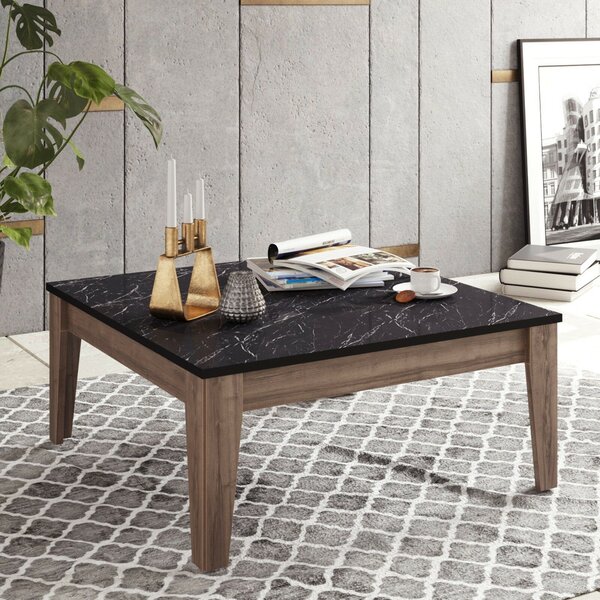 Hanah Home Dohányzóasztal Diófa Fekete Lorenz
