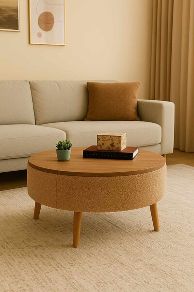 Hanah Home Coffee Table Brown Iris - Brown