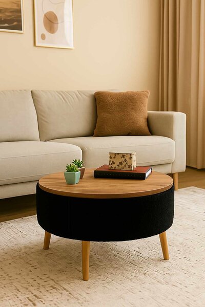 Hanah Home Black Iris dohányzóasztal - fekete