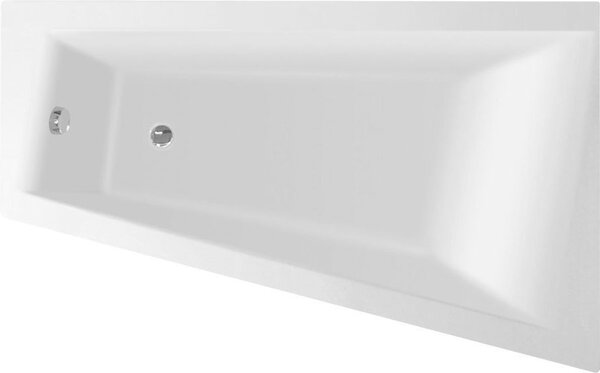 Aqualine Aqualine, METUJE kád 160x100x42cm, jobb, lábak nélkül, fehér, G2611