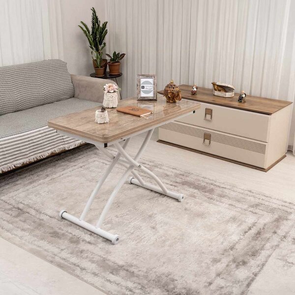Hanah Home Mini Juppo Ext dohányzóasztal, antik fehér