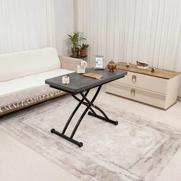 Hanah Home Dohányzóasztal Black Mini Juppo Ext - Black Eagle, Fekete
