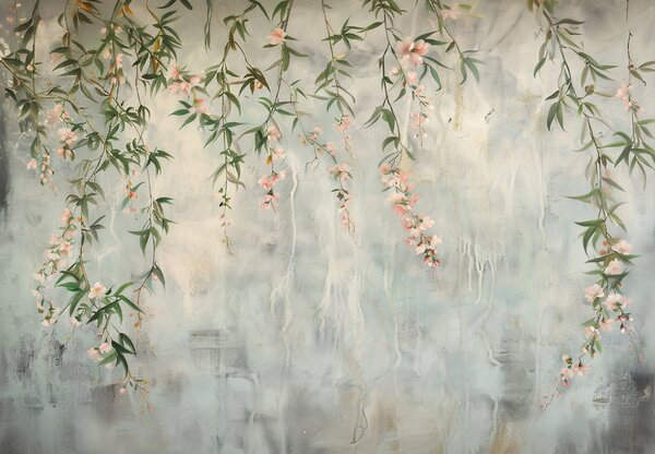 Fotótapéta - Virágokkal borított fal (147x102 cm)