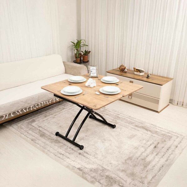 Hanah Home Mini Juppo Ext Dohányzóasztal Fenyő, Fekete