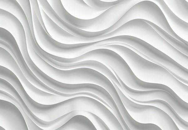 Fotótapéta - 3D fehér hullámok (147x102 cm)