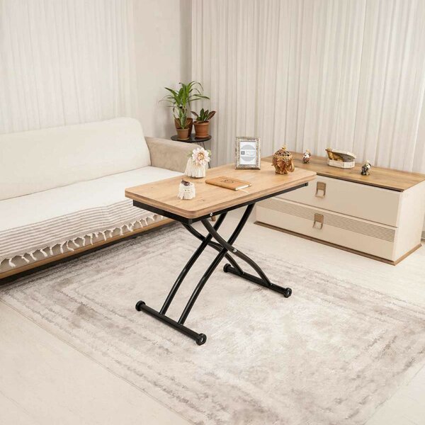 Hanah Home Mini Juppo Ext Dohányzóasztal Fenyő, Fekete