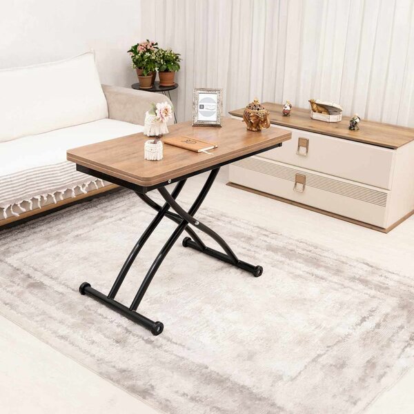 Hanah Home Mini Juppo Ext dohányzóasztal - dió, fekete