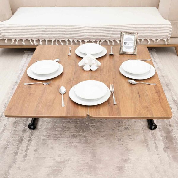 Hanah Home Mini Juppo Ext dohányzóasztal - dió, fekete