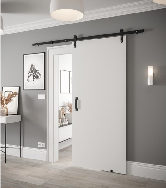 Tolóajtó LEONTINA 1 szerelvényekkel - 90 cm, fehér