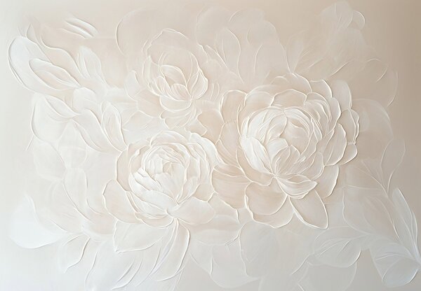 Fotótapéta - Elegáns bézs virágok (147x102 cm)