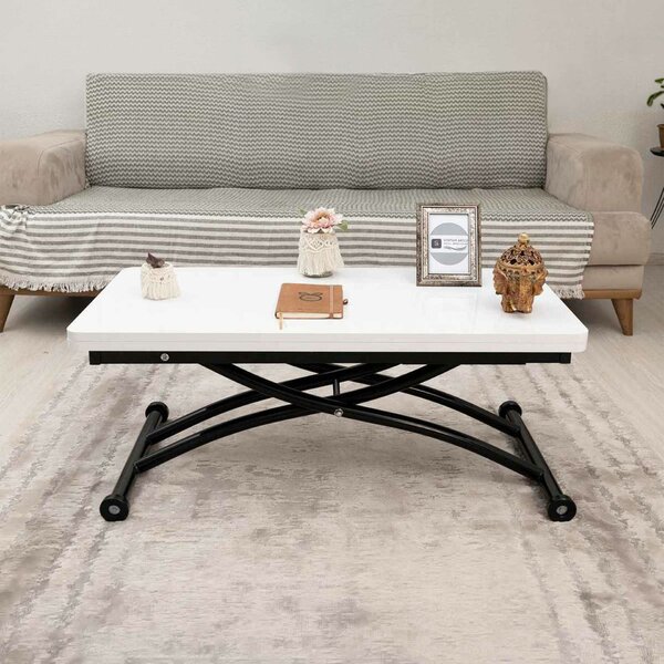 Hanah Home Mini Juppo Ext dohányzóasztal - fehér, fekete