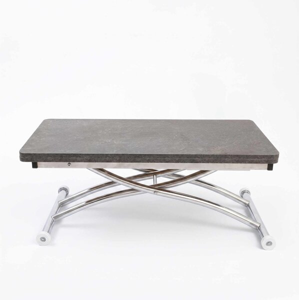Hanah Home Dohányzóasztal Antracit Króm Mini Juppo Ext - Antracit, Króm