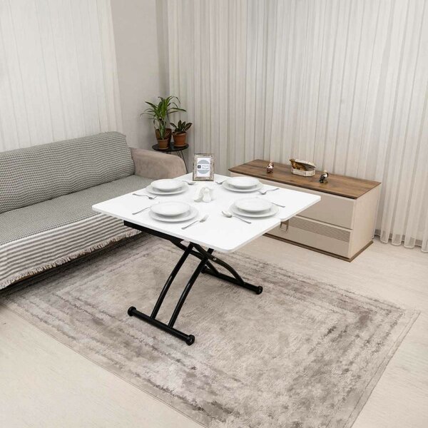 Hanah Home Mini Juppo Ext dohányzóasztal - fehér, fekete