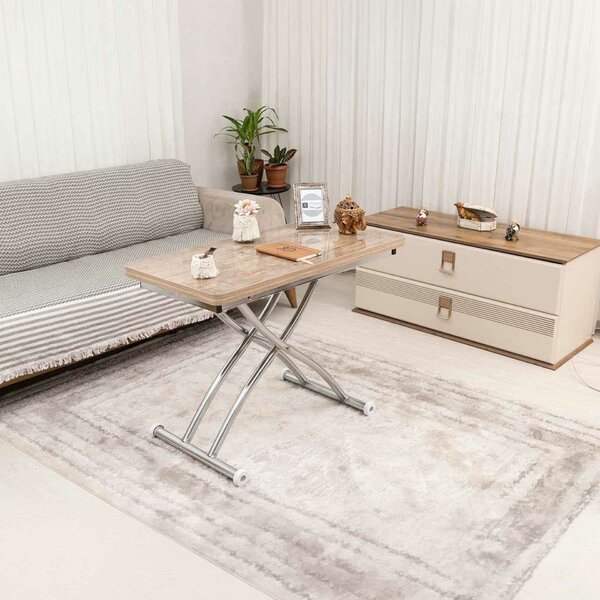 Hanah Home Mini Juppo Ext dohányzóasztal - antik króm