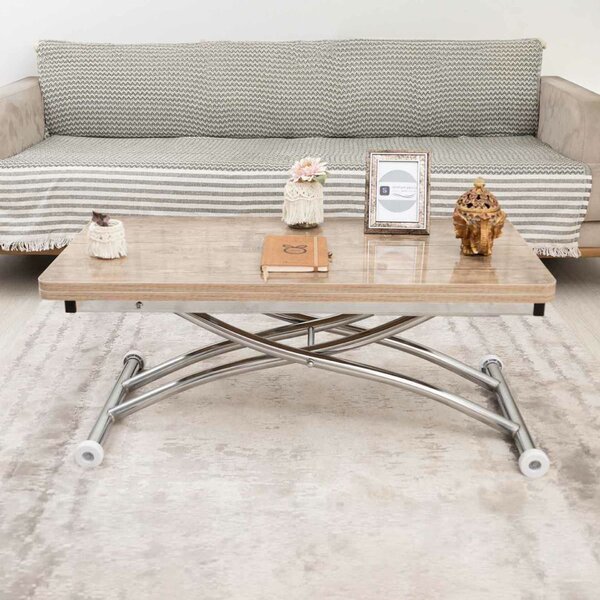 Hanah Home Mini Juppo Ext dohányzóasztal - antik króm