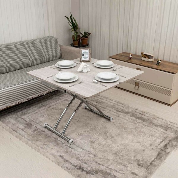 Hanah Home Lisbon dohányzóasztal, króm, Mini Juppo Ext - Lisbon, króm