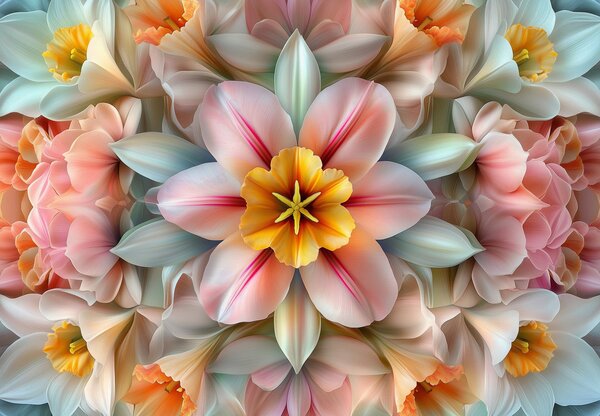 Fotótapéta - Kaleidoszkóp virág (147x102 cm)