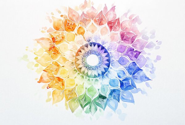 Fotótapéta - Szivárvány mandala (147x102 cm)