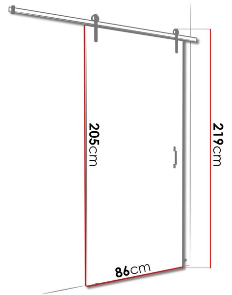 XAVIER tolóajtó 4 - 80 cm, fehér