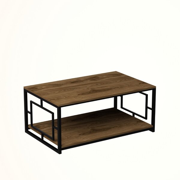 Hanah Home dohányzóasztal diófa fekete Kelvin - fekete