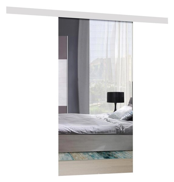 PALMIRA tolóajtó tükörrel - 80 cm, fehér