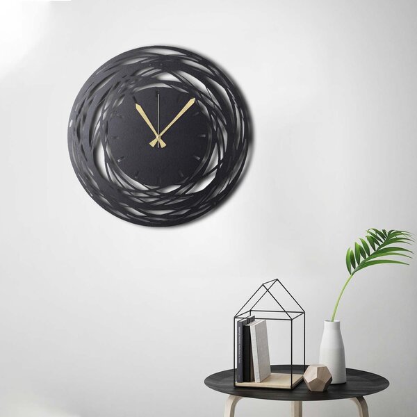 Wallity Dekoratív Fém Falióra Fekete WATCH-042