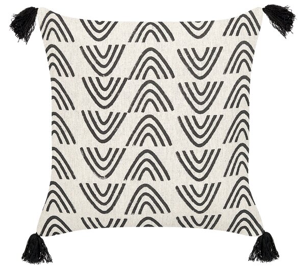 2 db díszpárna MAYS Pamut 45 x 45 cm Fehér Geometrikus mintás