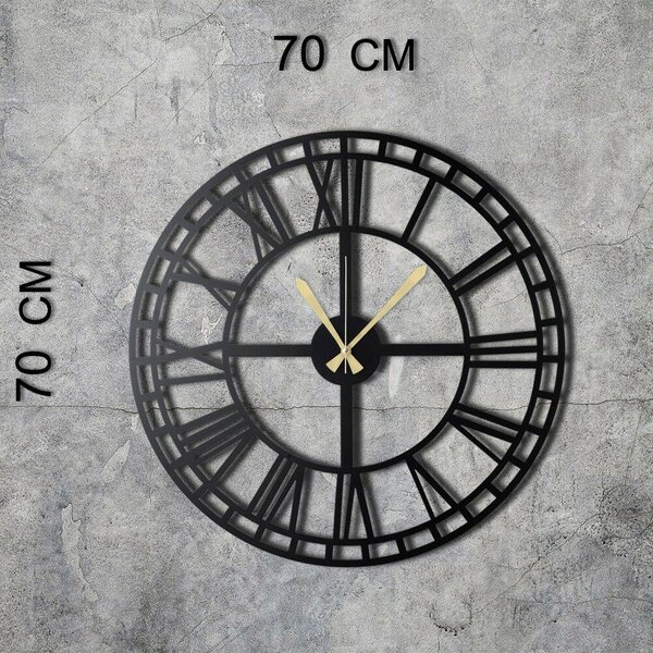 Wallity Dekoratív Fém Falióra Fekete WATCH-038
