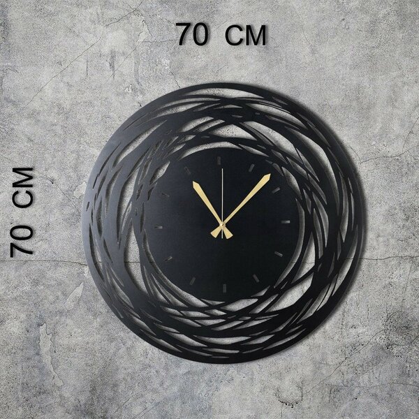 Wallity Dekoratív Fém Falióra Fekete WATCH-043