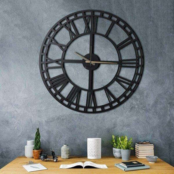 Wallity Dekoratív Fém Falióra Fekete WATCH-038