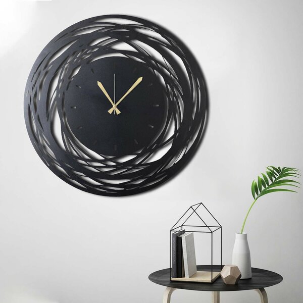 Wallity Dekoratív Fém Falióra Fekete WATCH-043