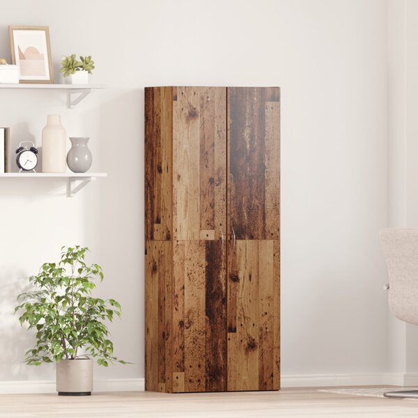 Magas Szekrény Régi Fa 60 x 32 x 153 cm - mérnöki fából készült
