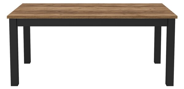 Étkezőasztal OKAL - 180 cm, Appenzelli lucfenyő / fekete