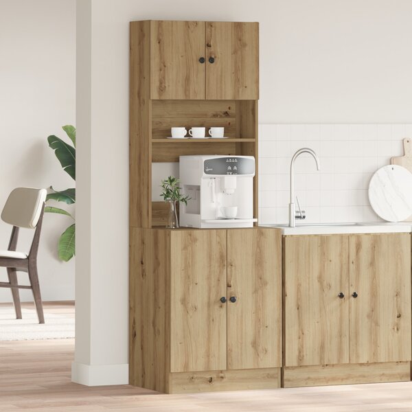 VidaXL Konyhai Szekrény Kézműves Tölgy 60x50x180 cm Szerkezeti Fa