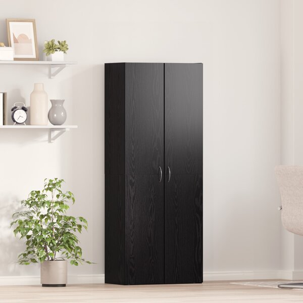 Irodai szekrény Fekete tölgy 60 x 32 x 152,5 cm Szerelt Fa