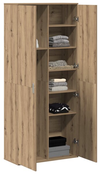 Highboard 80 x 35 x 180 cm Faanyag kézműves tölgy