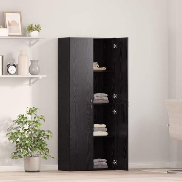 Irodai szekrény Fekete tölgy 60 x 32 x 152,5 cm Szerelt Fa