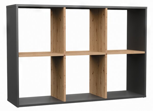 RAINIS 2 polcos elem - artisan tölgy / antracit