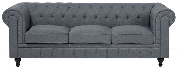 Sarokkanapé 6 személyes CHESTERFIELD Szürke Bal oldali