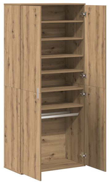 Highboard Kézműves Tölgy 80x39x178 cm Mérnöki Fa