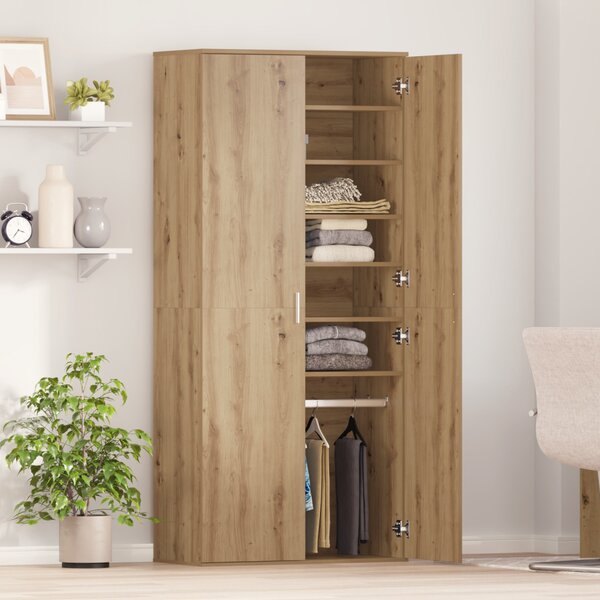 Highboard Kézműves Tölgy 80x39x178 cm Mérnöki Fa