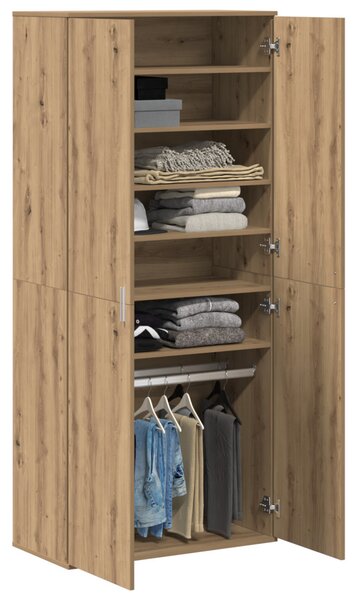 Highboard Kézműves Tölgy 80x39x178 cm Mérnöki Fa