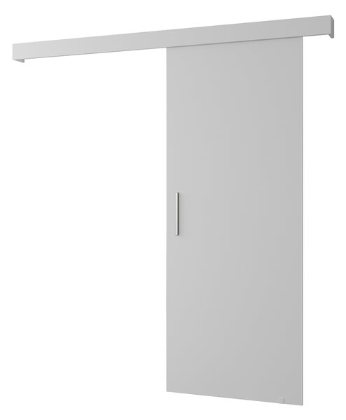 Tolóajtó 90 cm Sharlene I (matt fehér + fehér + ezüst)
