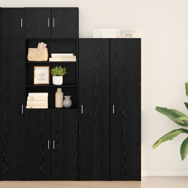 VidaXL Fekete tölgy magasszekrény 40x42.5x185 cm Szerelt fa
