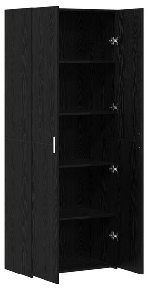 Fekete tölgy magas szekrény 70x42.5x185 cm Szerelt fa